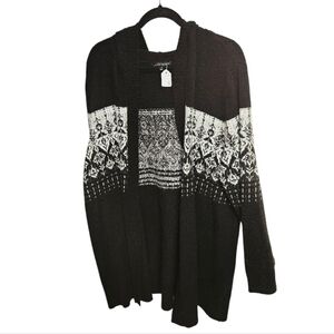 Elegant Black and White Women's Cardigan